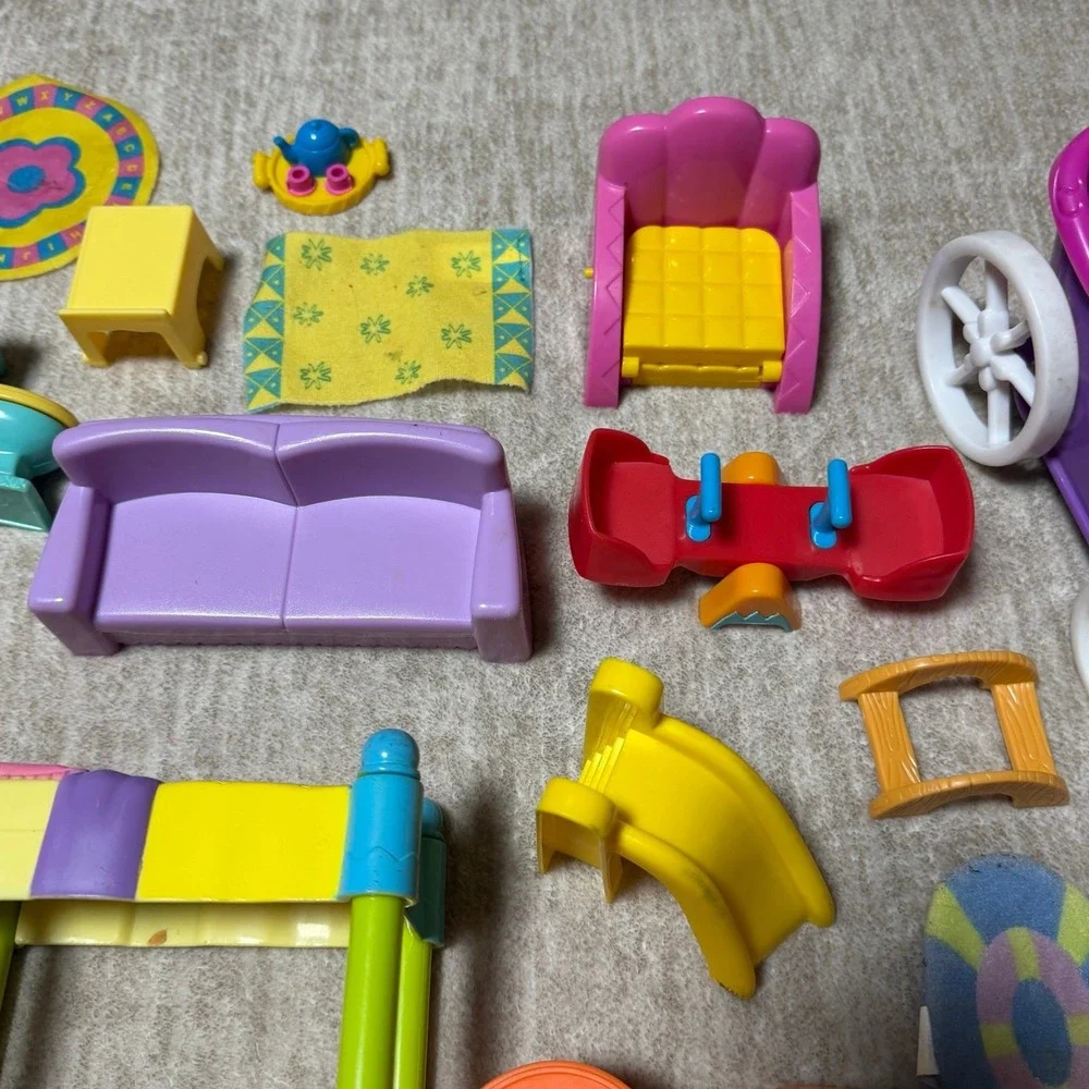 Vintage Dora the Explorer House Dollhouse Playset Lot Figures Furniture Unicorn